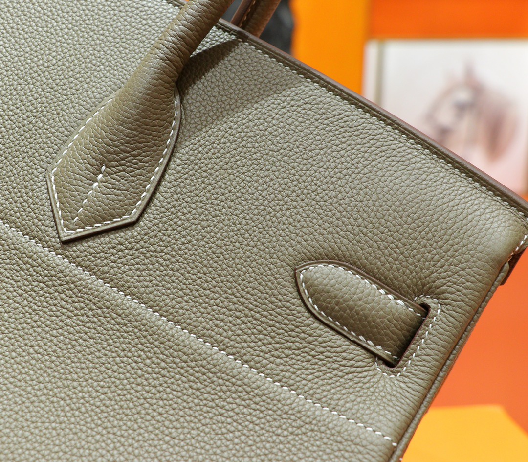 Hermès（爱马仕）Birkin 铂金包 大象灰 Togo 全手缝 金扣 42cm