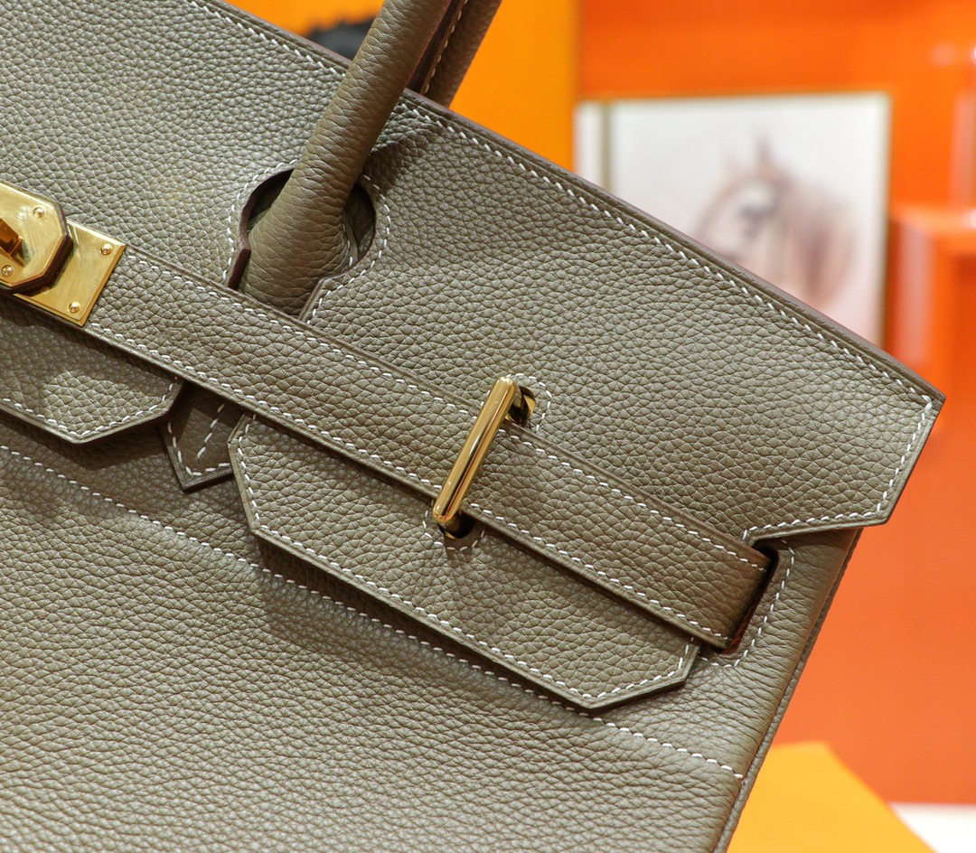Hermès（爱马仕）Birkin 铂金包 大象灰 Togo 全手缝 金扣 42cm