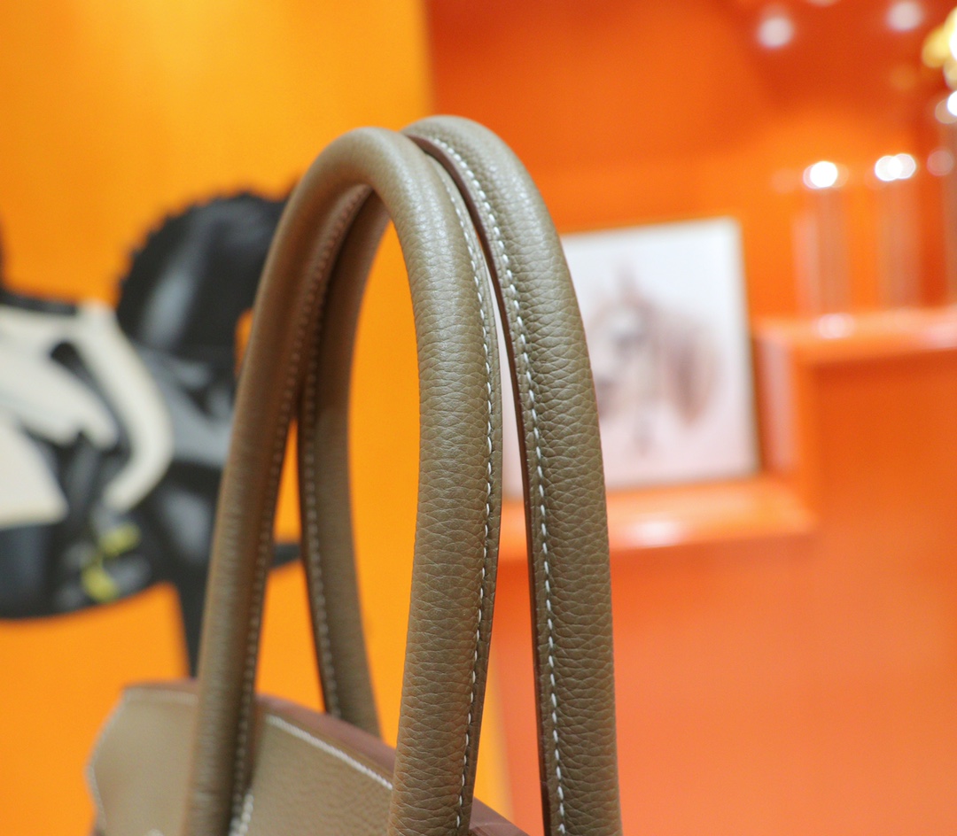 Hermès（爱马仕）Birkin 铂金包 大象灰 Togo 全手缝 金扣 42cm