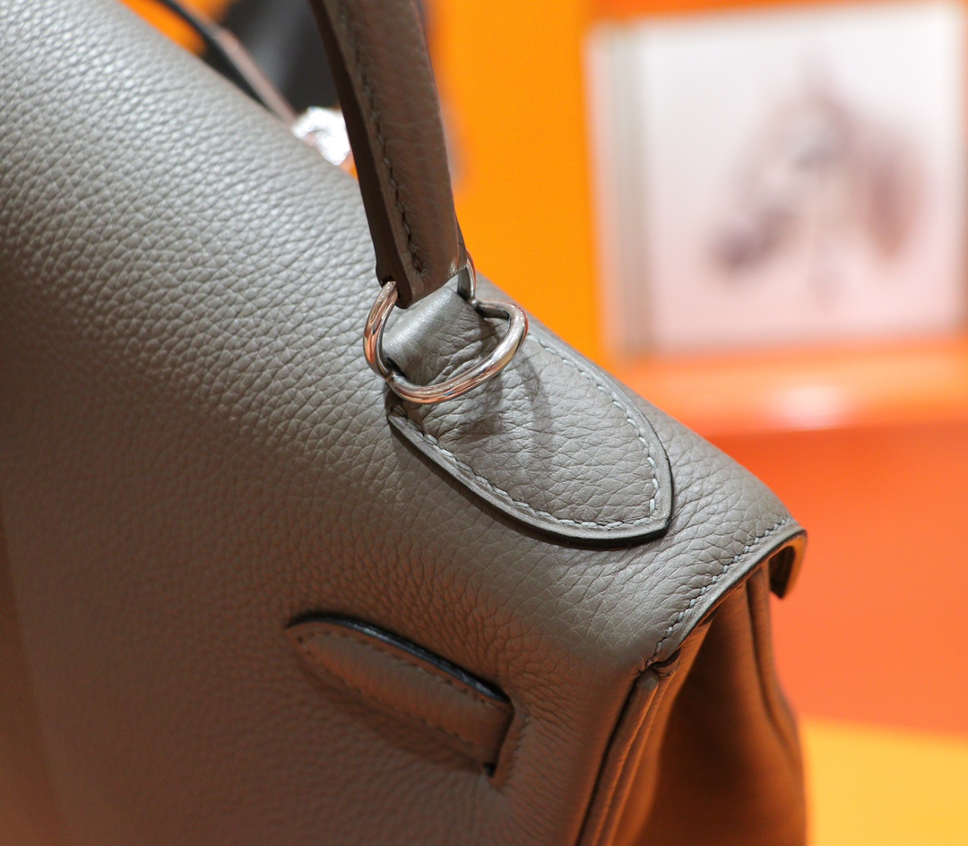 Hermès（爱马仕）Kelly 凯莉包 锡器灰 Togo 全手缝 银扣 28cm