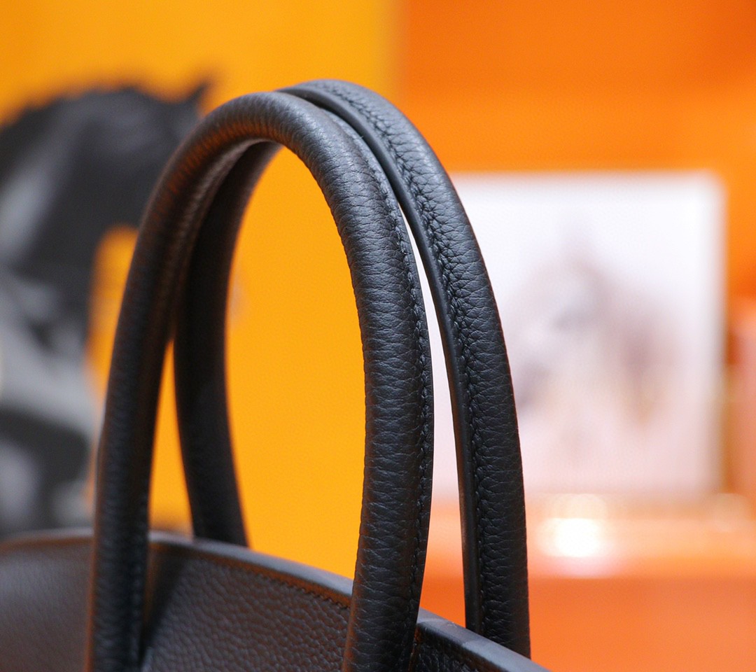 Hermès（爱马仕）Birkin 铂金包 黑色 Togo 小牛皮 金扣 全手缝 25cm