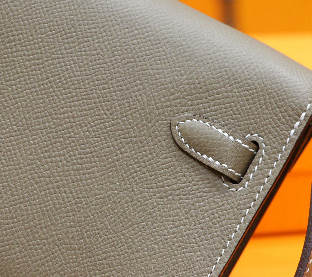 Hermès（爱马仕）Kelly ToGo 大象灰 Epsom 小牛皮 全手缝 银扣
