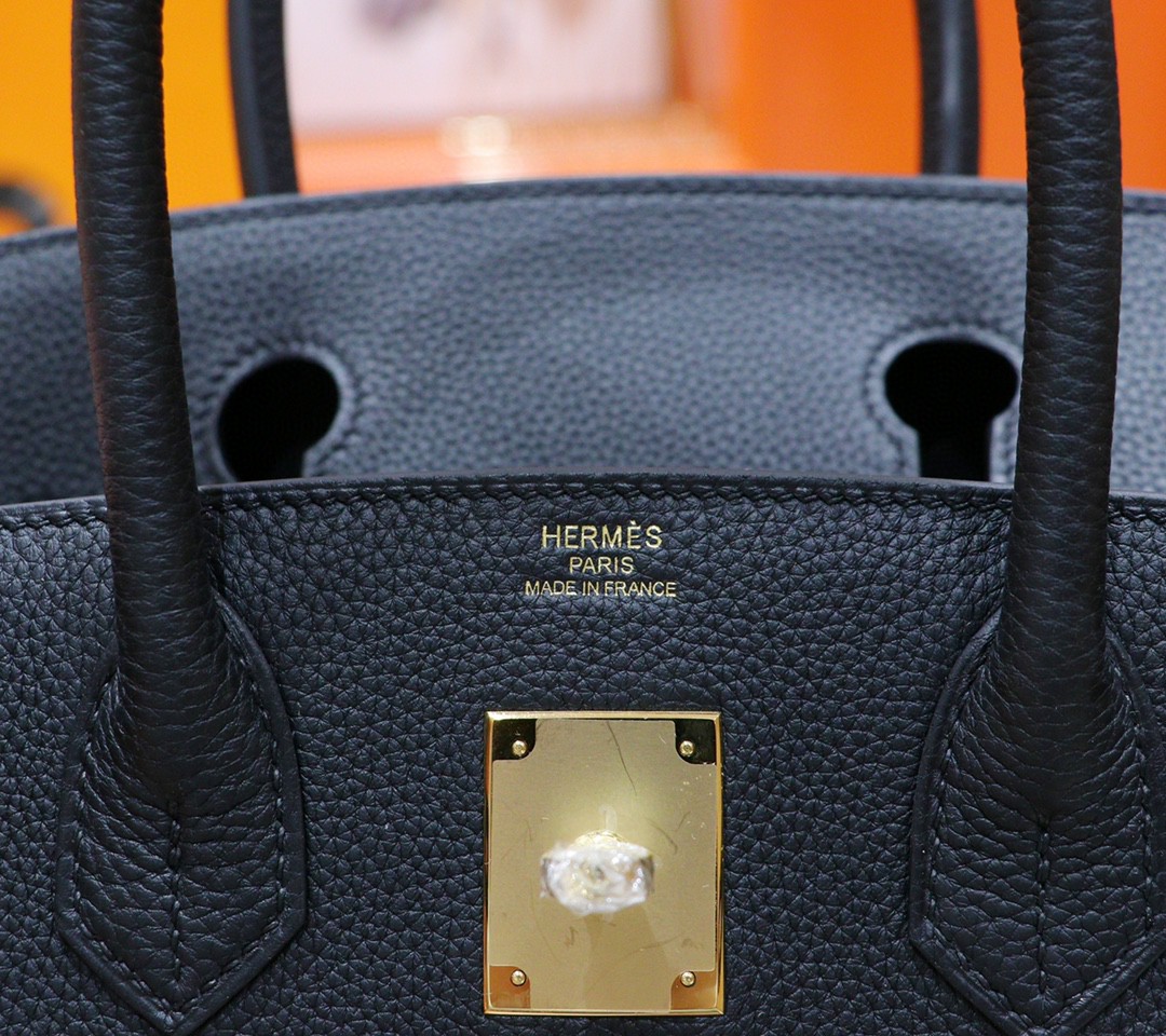 Hermès（爱马仕）Birkin 铂金包 黑色 Togo 小牛皮 金扣 全手缝 25cm