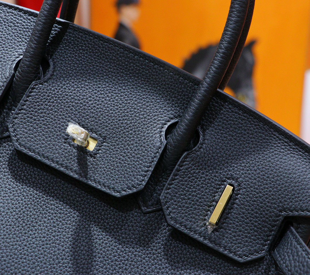 Hermès（爱马仕）Birkin 铂金包 黑色 Togo 小牛皮 金扣 全手缝 25cm