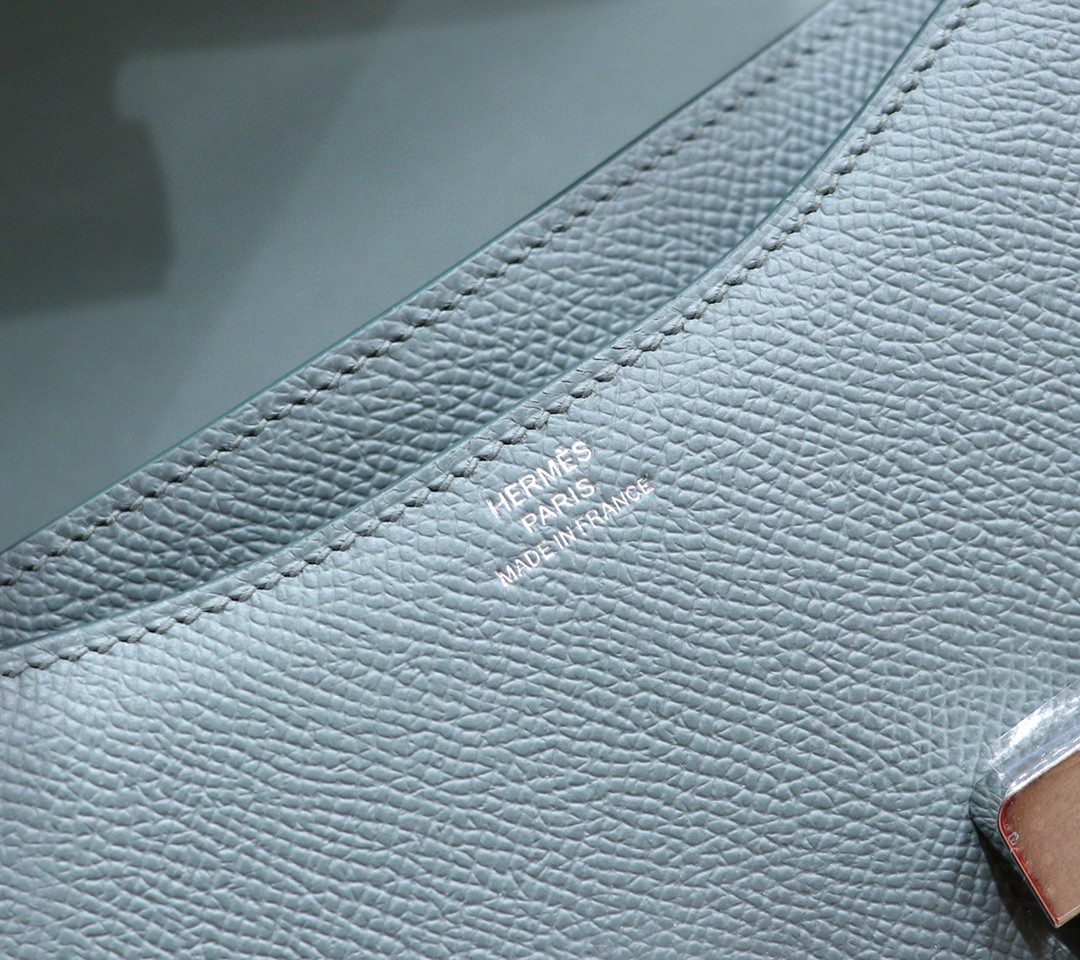 Hermès（爱马仕）Constance 康康 杏仁绿 Epsom 小牛皮 全手缝 银扣 19cm