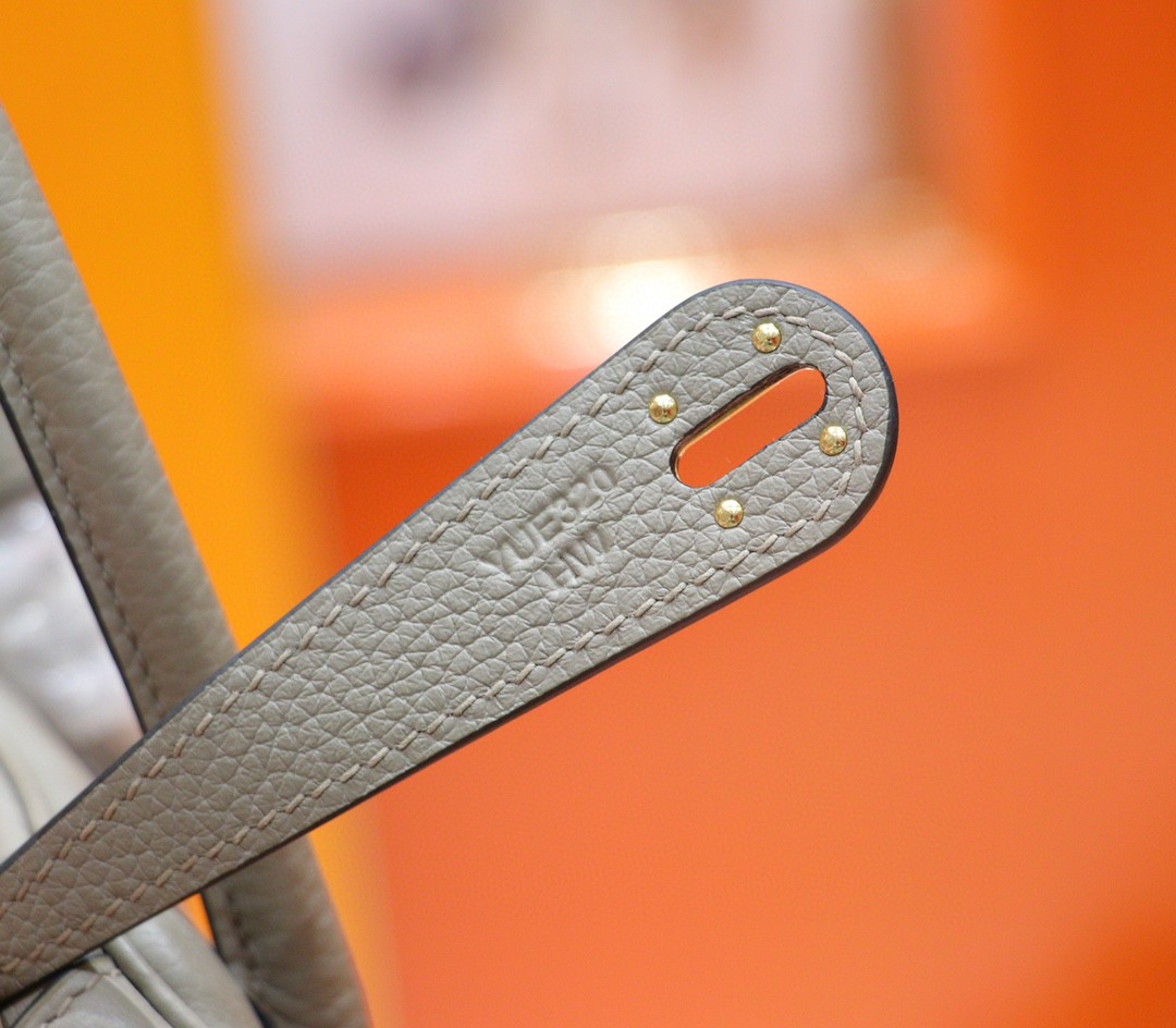 Hermès（爱马仕）Lindy 琳迪包 沥青灰 Togo 小牛皮 全手缝 金扣 30cm