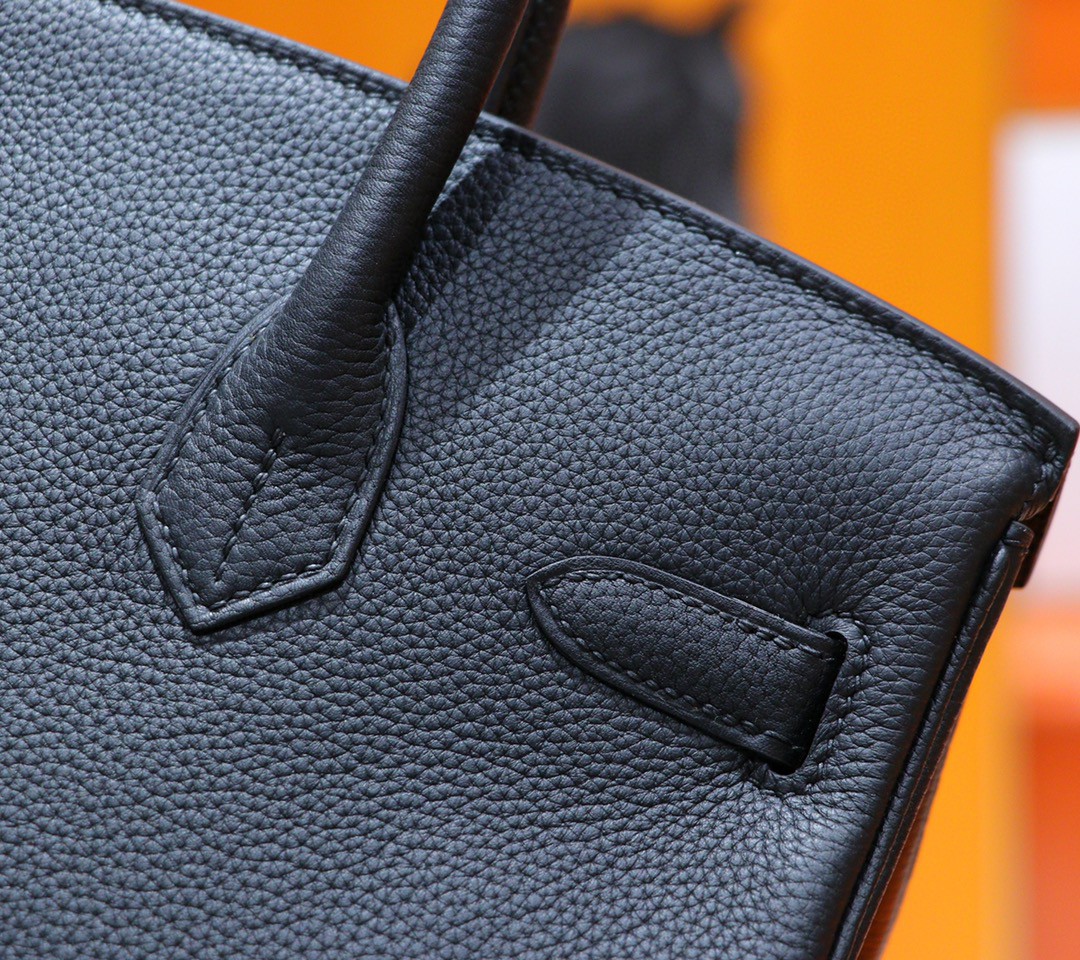 Hermès（爱马仕）Birkin 铂金包 黑色 Togo 小牛皮 金扣 全手缝 25cm