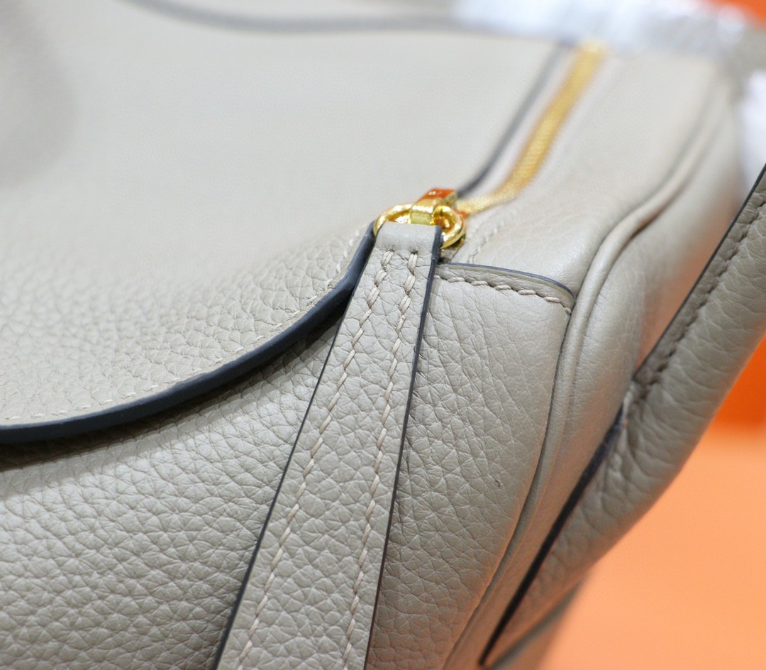 Hermès（爱马仕）Lindy 琳迪包 沥青灰 Togo 小牛皮 全手缝 金扣 30cm