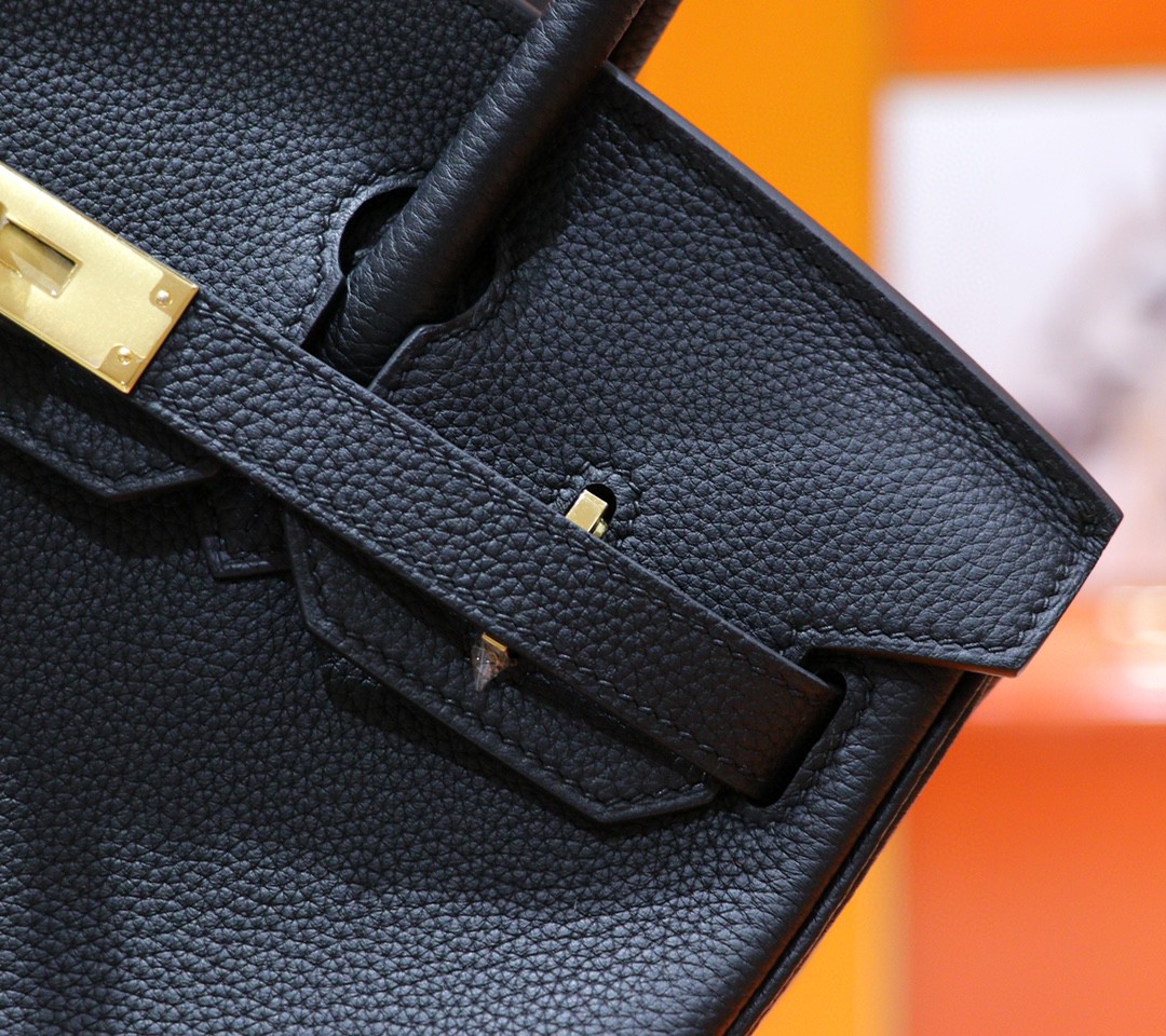 Hermès（爱马仕）Birkin 铂金包 黑色 Togo 小牛皮 金扣 全手缝 25cm