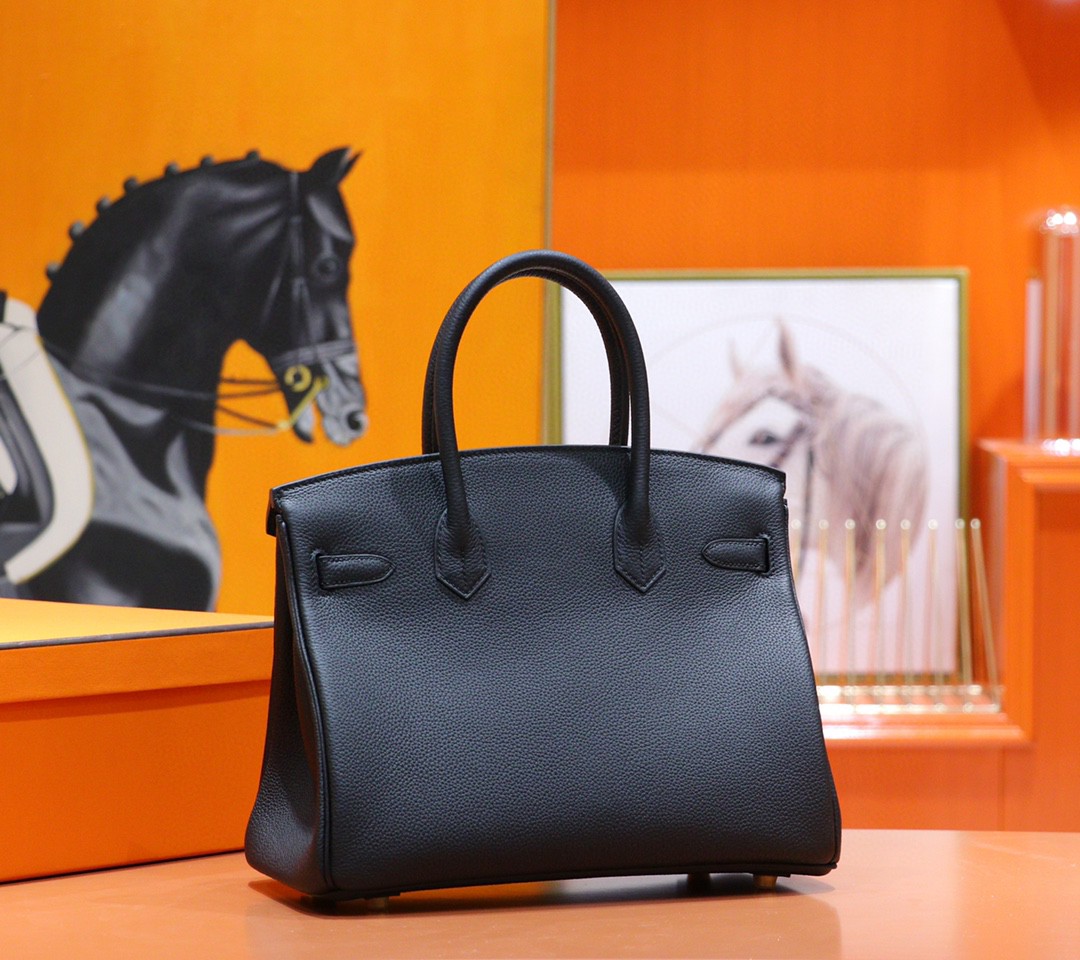 Hermès（爱马仕）Birkin 铂金包 黑色 Togo 小牛皮 金扣 全手缝 25cm