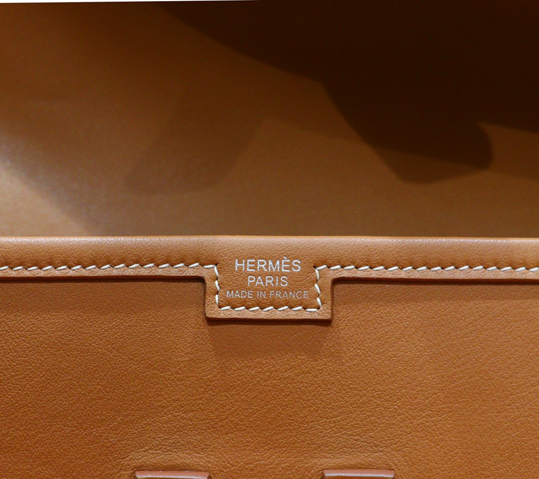 Hermès（爱马仕）Jige 金棕色 Swift 全手缝 长款晚宴 手包
