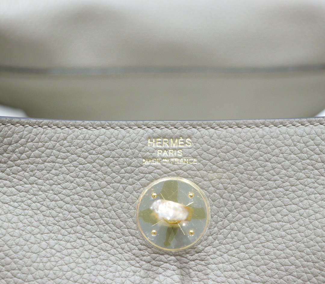 Hermès（爱马仕）Lindy 琳迪包 沥青灰 Togo 小牛皮 全手缝 金扣 30cm