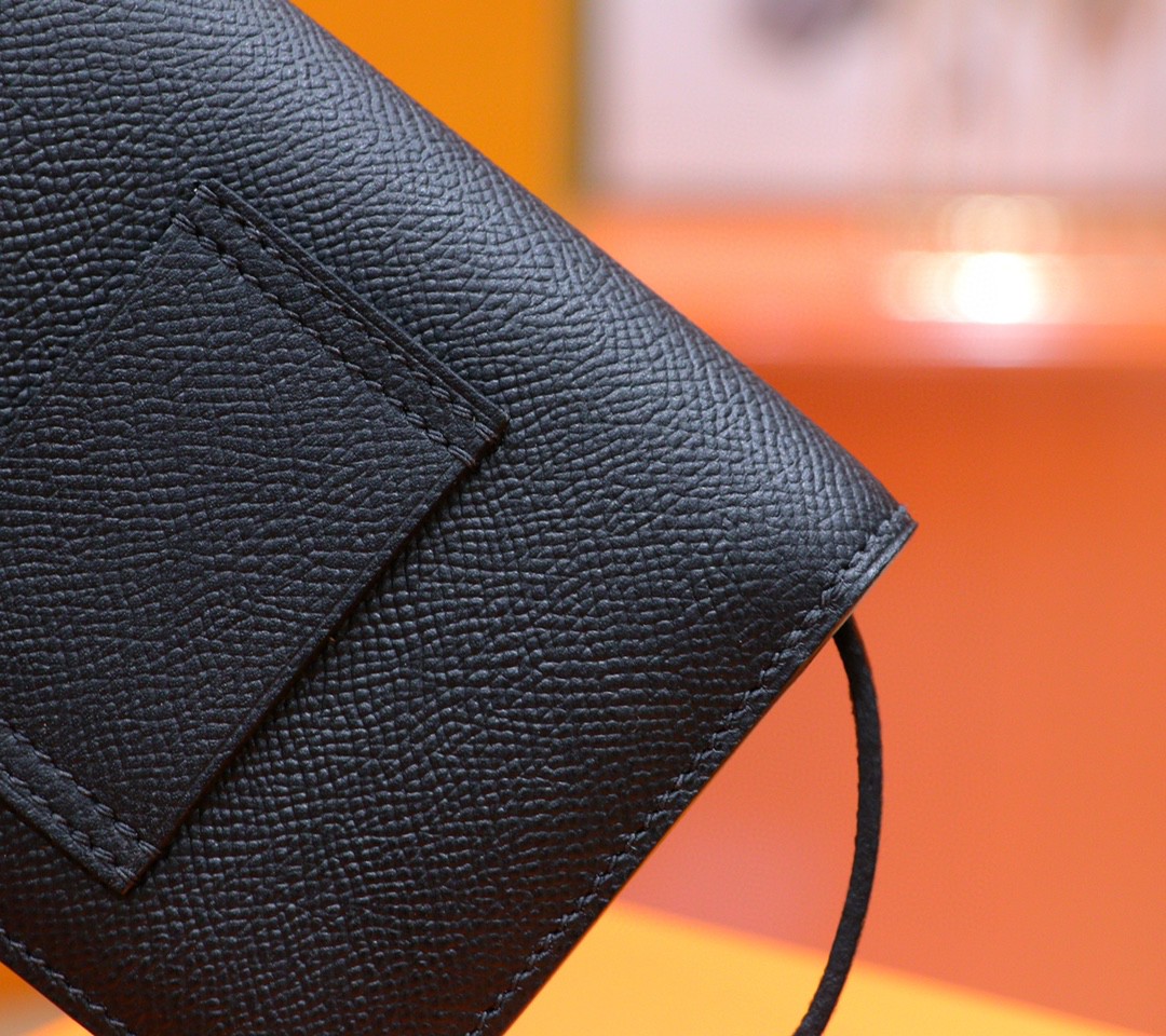 Hermès（爱马仕）Constance Slim 黑色 Epsom 全手缝 金扣