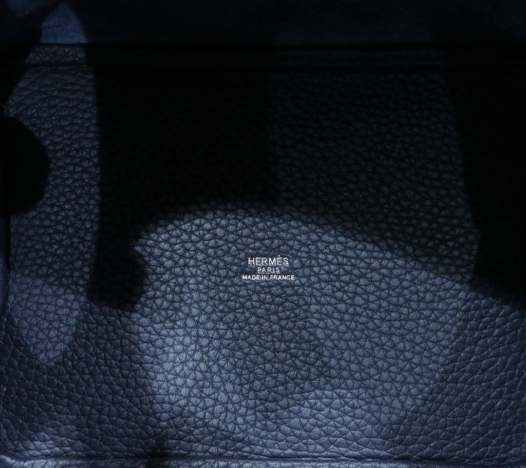 Hermès（爱马仕）Picotin 菜篮子 宝蓝色 Togo 小牛皮 全手缝 银扣 18cm