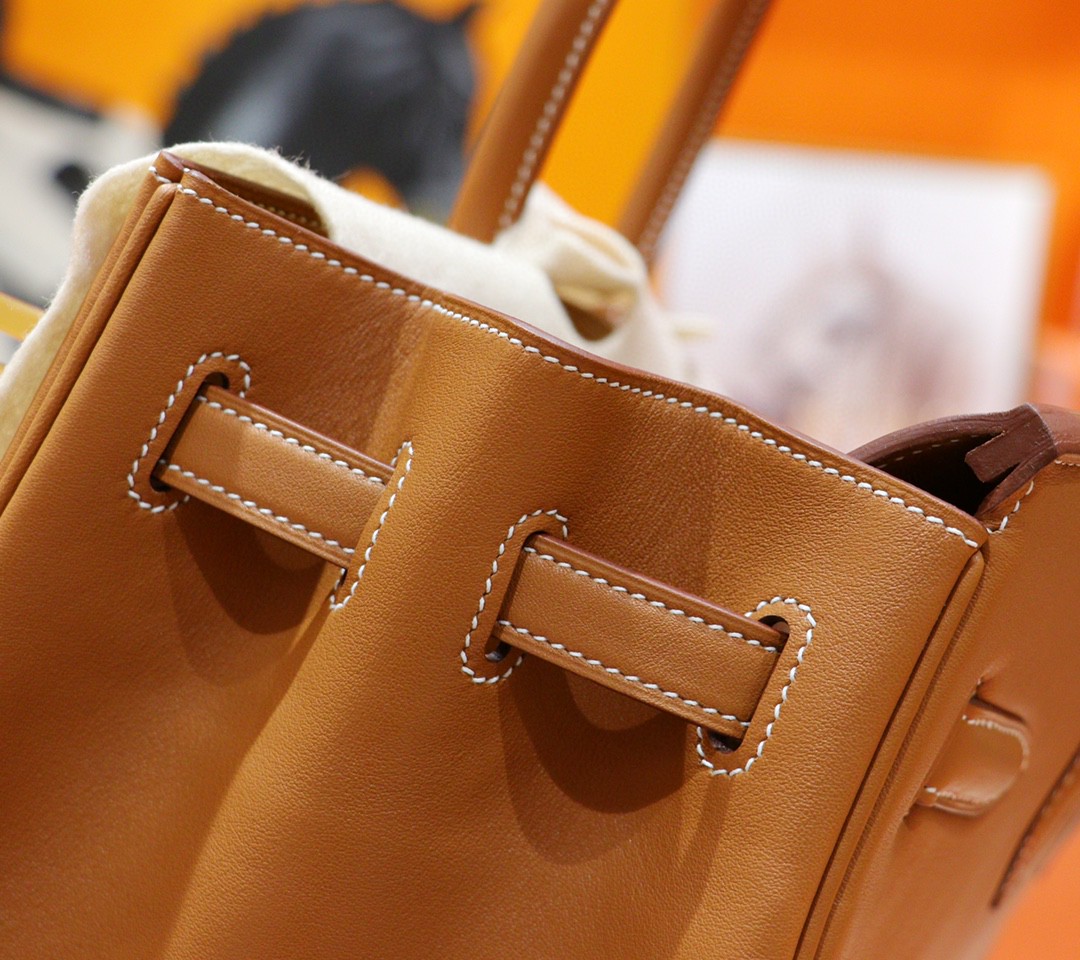 Hermès（爱马仕）Birkin 铂金包 金棕色 Swift 小牛皮 全手缝 金扣 30cm