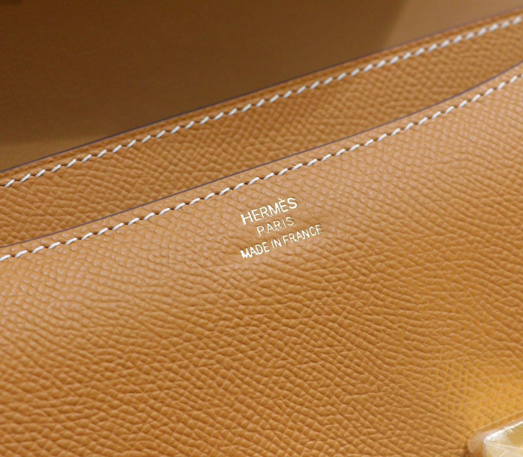 Hermès（爱马仕）Constance 空姐包 金棕 Epsom 小牛皮 全手缝 金扣 24cm