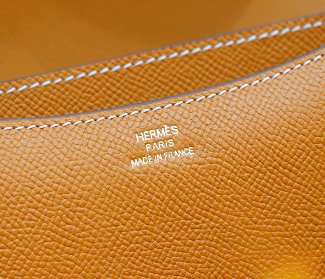 Hermès（爱马仕）Constance 空姐包 金棕 Epsom 全手缝 小牛皮 金扣 18cm