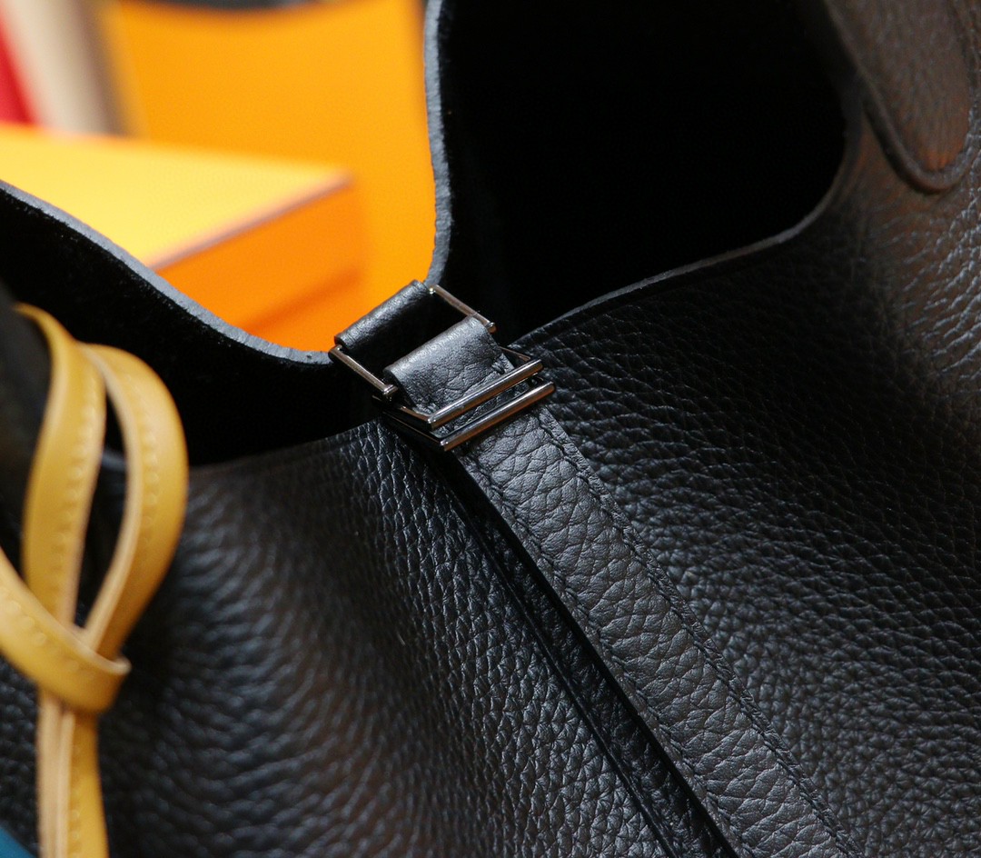 Hermès（爱马仕）Picotin 菜篮子 黑色 Togo 小牛皮 全手缝 So Black 22cm
