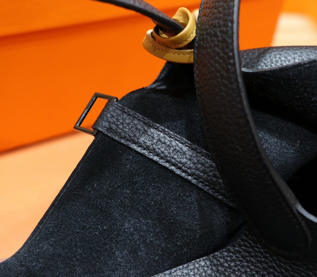 Hermès（爱马仕）Picotin 菜篮子 黑色 Togo 小牛皮 全手缝 So Black 22cm