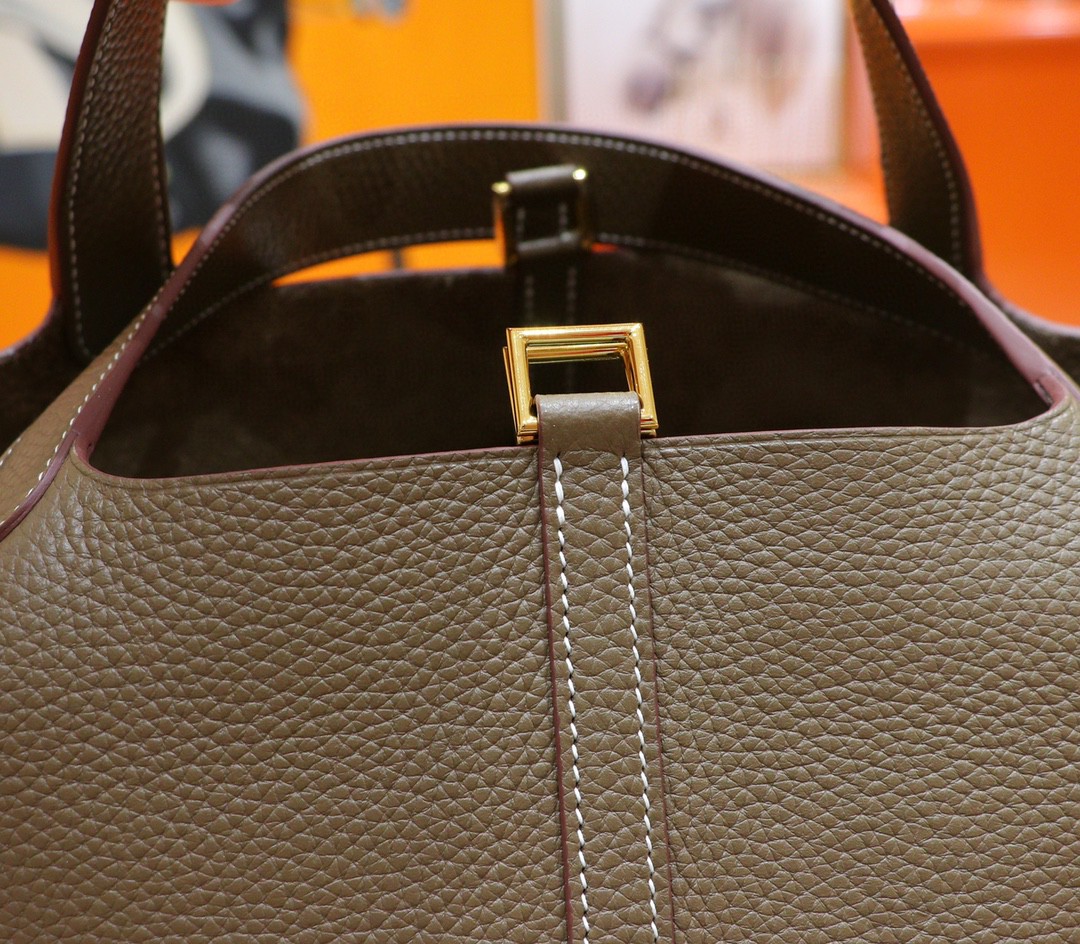 Hermès（爱马仕）Picotin 菜篮子 大象灰 Togo 全手缝 小牛皮 金扣 22cm