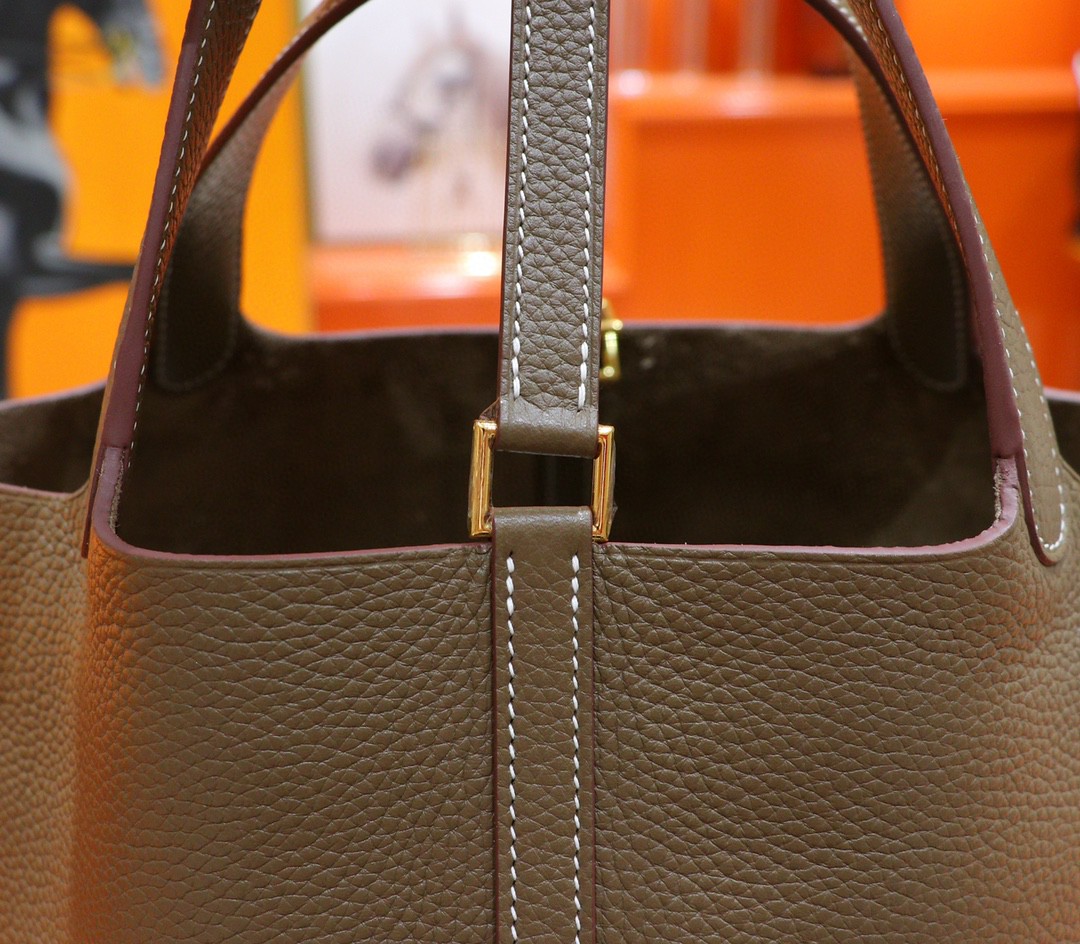 Hermès（爱马仕）Picotin 菜篮子 大象灰 Togo 全手缝 小牛皮 金扣 22cm