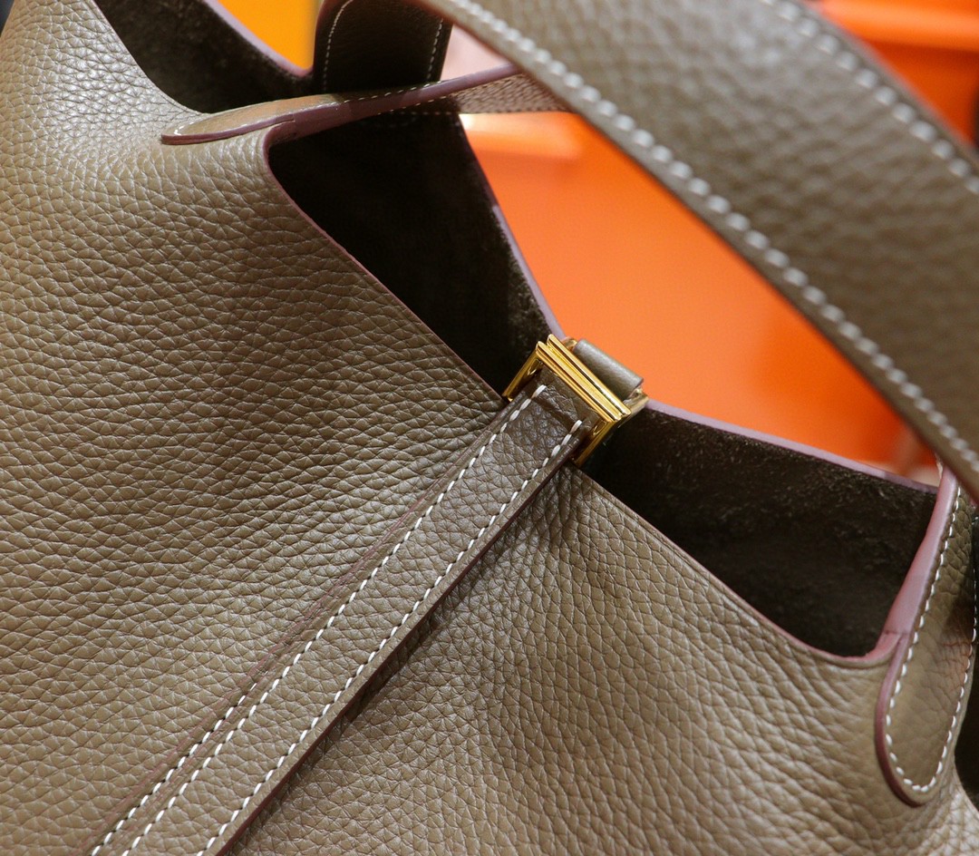 Hermès（爱马仕）Picotin 菜篮子 大象灰 Togo 全手缝 小牛皮 金扣 22cm