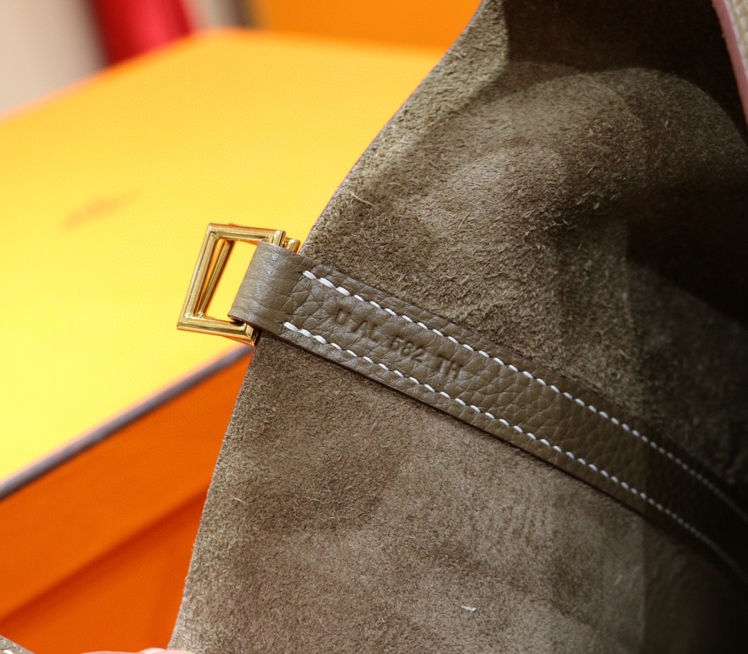 Hermès（爱马仕）Picotin 菜篮子 大象灰 Togo 全手缝 小牛皮 金扣 22cm
