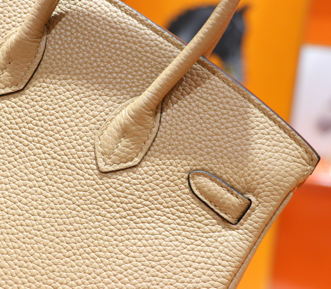 Hermès（爱马仕）Birkin 铂金包 芝麻色 Togo 小牛皮 全手缝 银扣 25cm