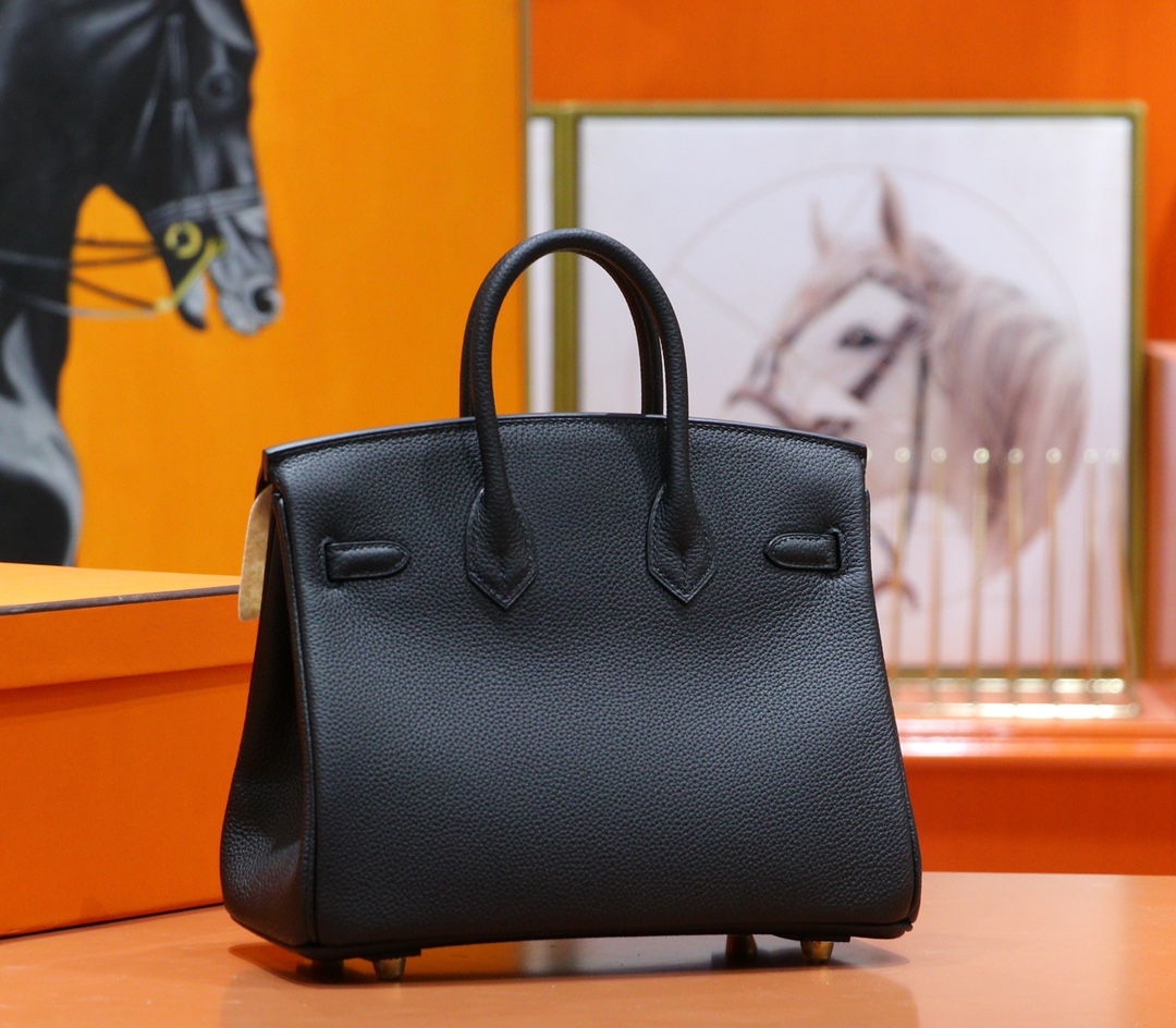 Hermès（爱马仕）Birkin 铂金包 黑色 Togo 全手缝 小牛皮 金扣 25cm