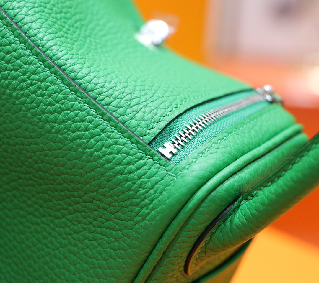 Hermès（爱马仕）Mini Lindy 迷你琳迪 竹子绿 Togo 小牛皮 全手缝 银扣 20cm