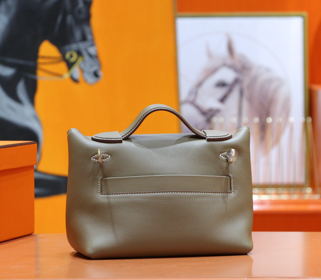 Hermès（爱马仕）H24 24 大象灰 Evercolor 小牛皮 全手缝 金扣 21cm