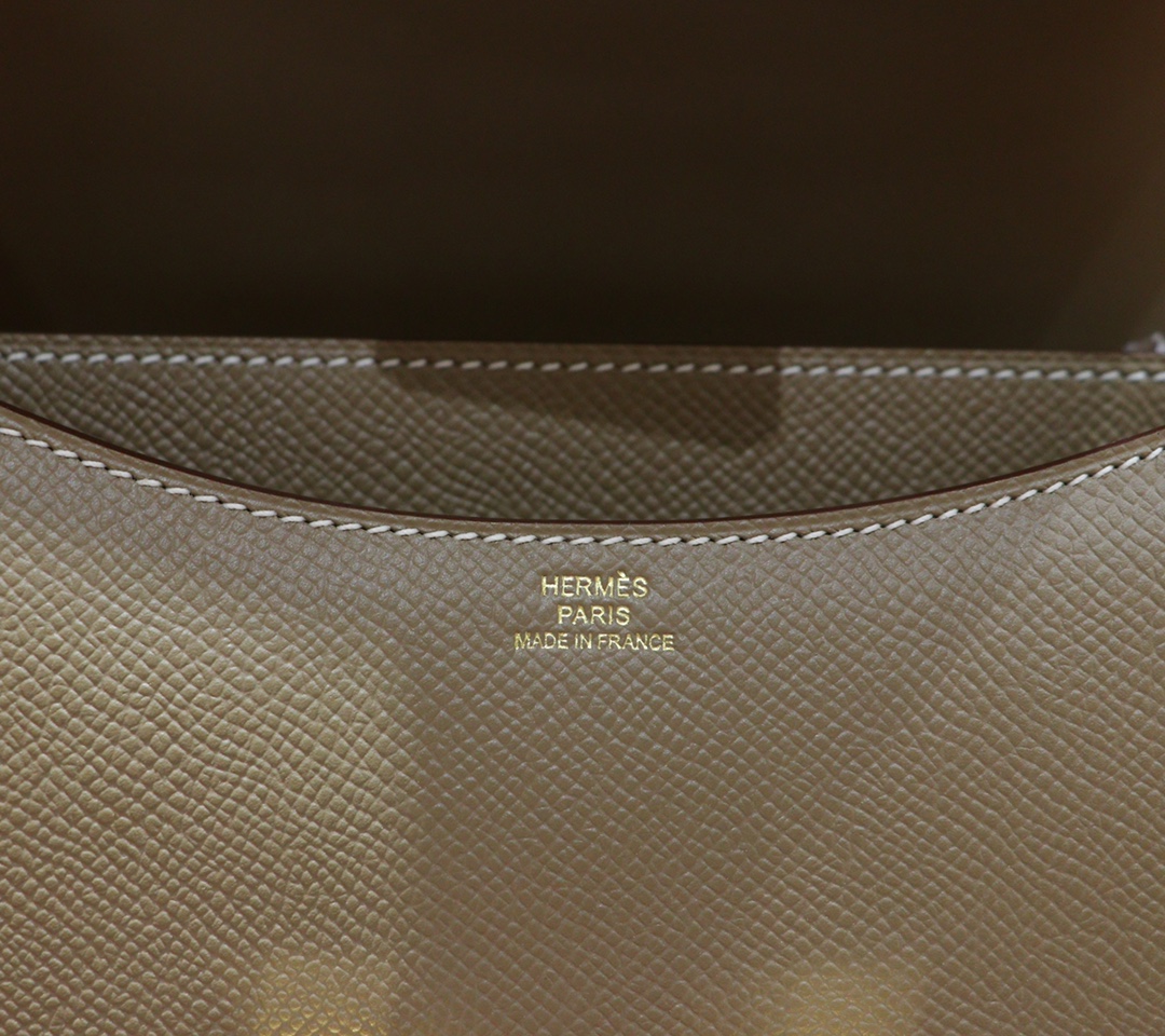 Hermès（爱马仕）Constance 空姐包 大象灰 Epsom 小牛皮 全手缝 金扣 18cm