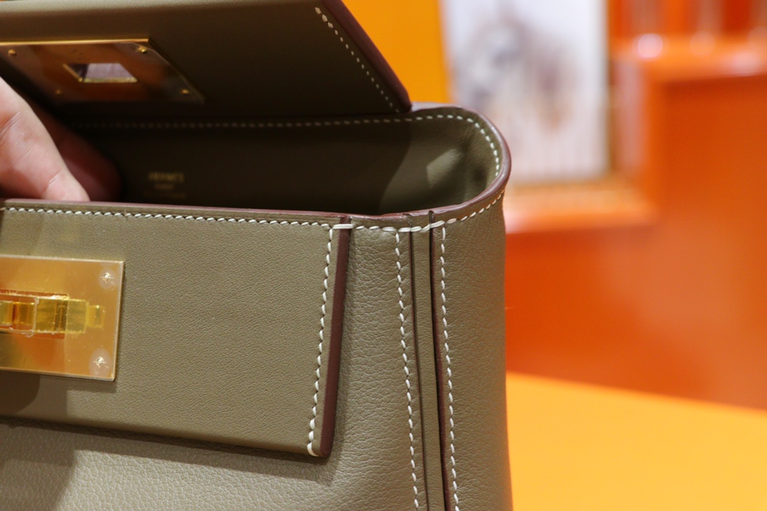 Hermès（爱马仕）H24 24 大象灰 Evercolor 小牛皮 全手缝 金扣 21cm