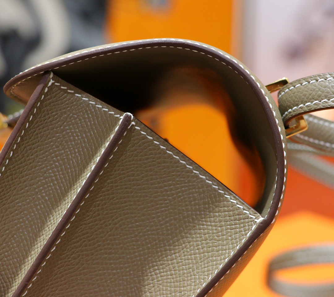Hermès（爱马仕）Constance 空姐包 大象灰 Epsom 小牛皮 全手缝 金扣 18cm