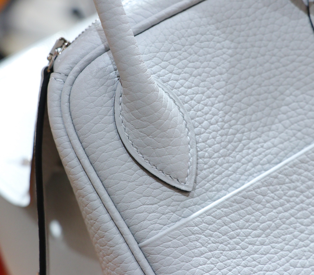 Hermès（爱马仕）Lindy 琳迪包 圣杯蓝 Togo 小牛皮 全手缝 银扣 30cm