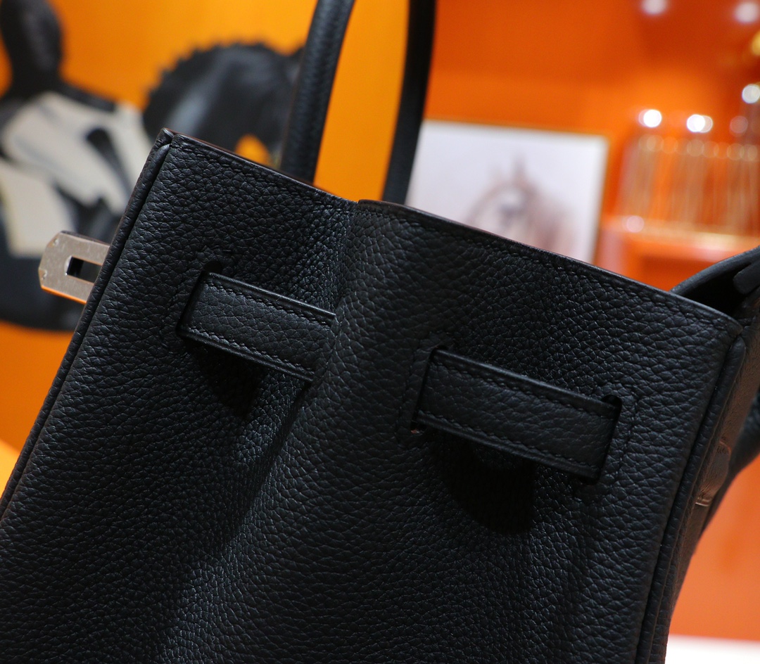 Hermès（爱马仕）Birkin 铂金包 黑色 Togo 小牛皮 全手缝 银扣 35cm