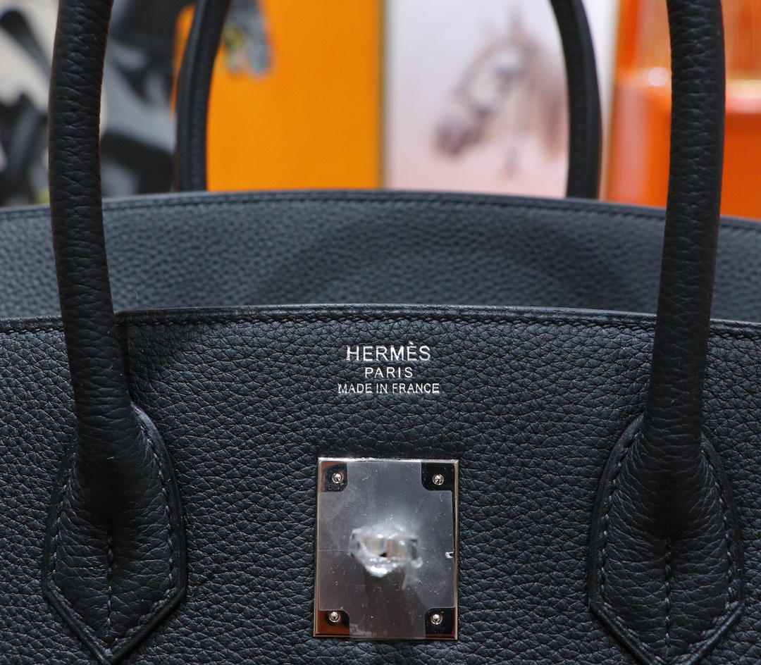 Hermès（爱马仕）Birkin 铂金包 黑色 Togo 小牛皮 全手缝 银扣 35cm
