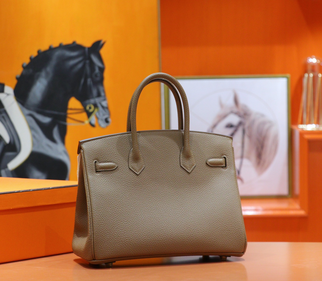 Hermès（爱马仕）Birkin 铂金包 威马犬米色 Togo 小牛皮 全手缝 金扣 30cm