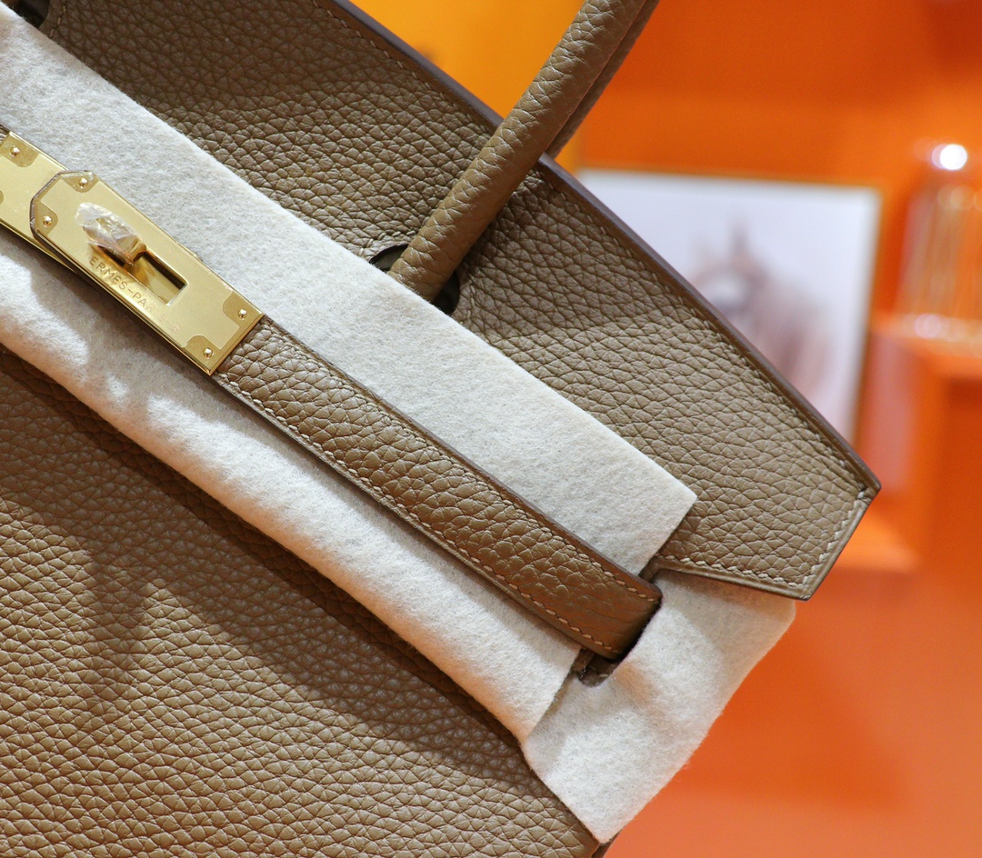 Hermès（爱马仕）Birkin 铂金包 威马犬米色 Togo 小牛皮 全手缝 金扣 30cm