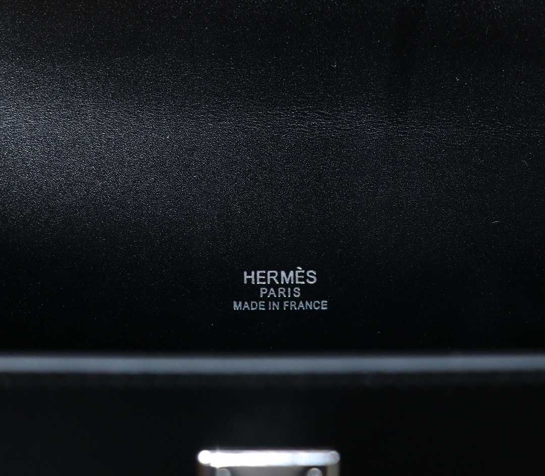 Hermès（爱马仕）Mini kelly Pochette 黑色 Box 小牛皮 全手缝 银扣 一代
