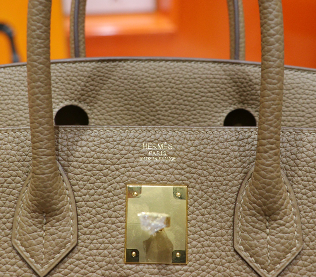 Hermès（爱马仕）Birkin 铂金包 威马犬米色 Togo 小牛皮 全手缝 金扣 30cm